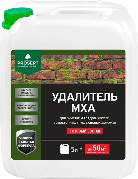 Изображение товара Средство для очистки древесины Prosept Удалитель мха готовый состав (5л)