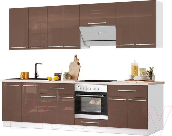 Изображение товара Кухонный гарнитур Кастанье Мила 2.6 (трюфель коричневый)