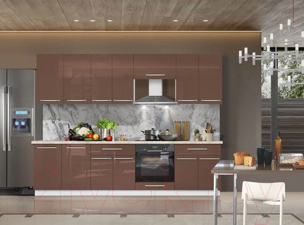 Изображение товара Кухонный гарнитур Кастанье Мила 2.6 (трюфель коричневый)