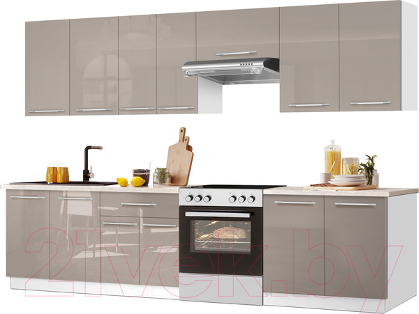 Изображение товара Кухонный гарнитур Кастанье Мила 2.8 (серый камень)