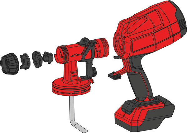 Изображение товара Краскопульт электрический Einhell TC-SY 18/60 Li-Solo (4260025)