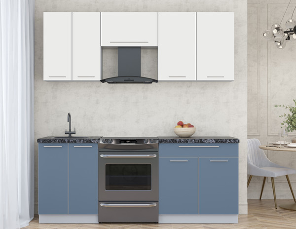 Изображение товара Кухонный гарнитур Интерлиния Мила Пластик 2.0 А (зефирный/арктический/кастилло темный)