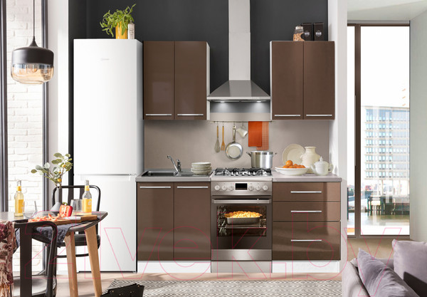 Изображение товара Кухонный гарнитур Кастанье Мила 1.2 (трюфель коричневый)