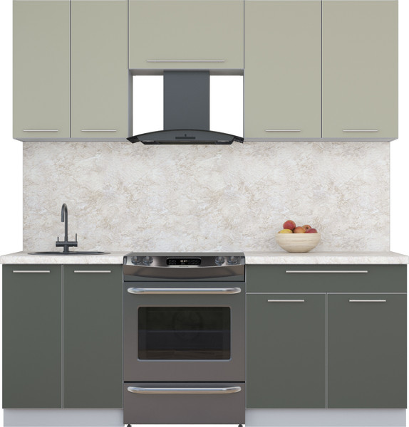 Изображение товара Кухонный гарнитур Интерлиния Мила Пластик 2.0 А (латте/шторм/опал светлый)