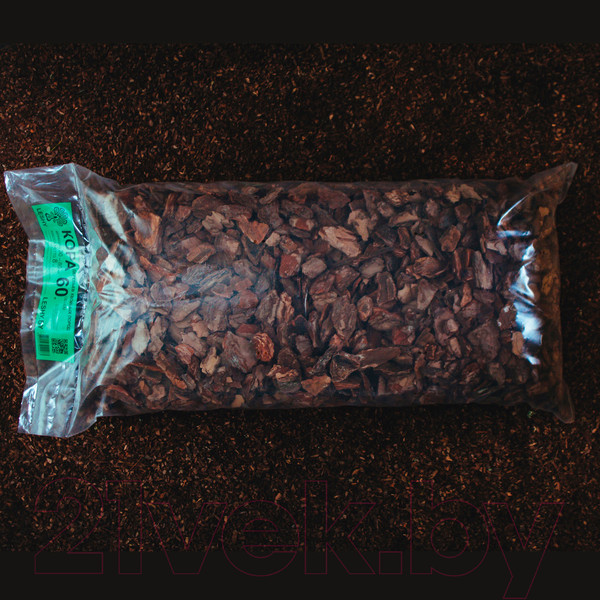 Изображение товара Мульча для растений Leshy Кора деревьев хвойных пород средняя (3-8см, 50л)