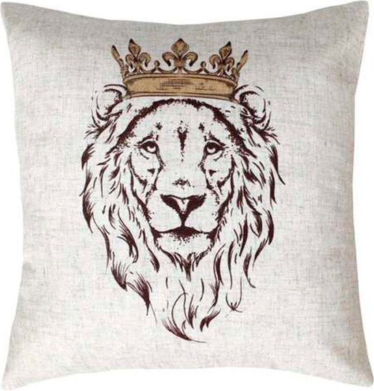 Изображение товара Подушка декоративная MATEX Bibop Line Король лев / 32-229 (светло-серый/золото/коричневый)