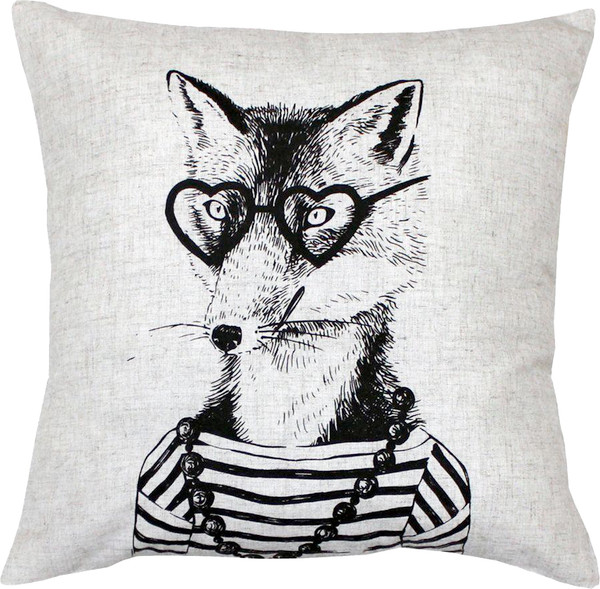 Изображение товара Наволочка декоративная MATEX Bibop. Лиса / 20-691 (светло-серый)