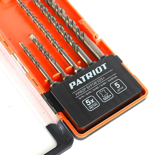 Изображение товара Набор буров PATRIOT SDS Plus 815010101 (5шт)