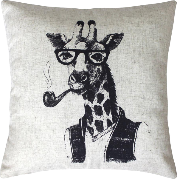 Изображение товара Наволочка декоративная MATEX Bibop. Жираф / 20-844 (светло-серый/темно- серый/коричневый)