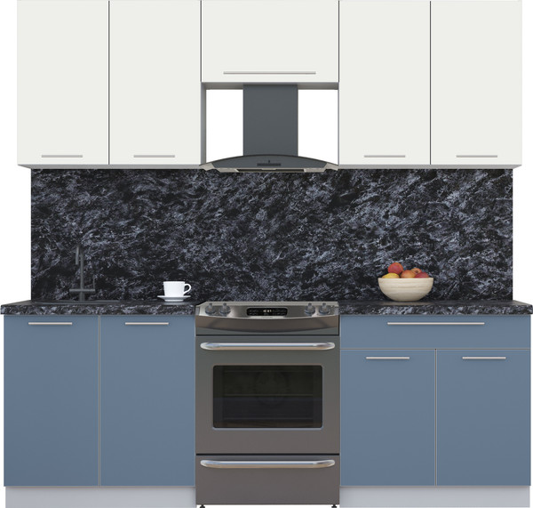 Изображение товара Кухонный гарнитур Интерлиния Мила Пластик 2.2 А (зефирный/арктический/кастилло темный)