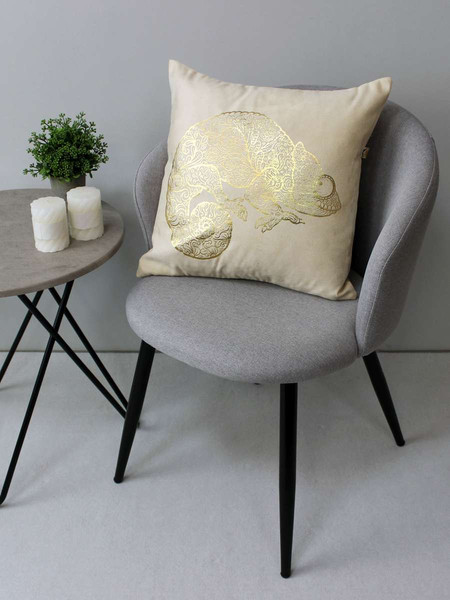 Изображение товара Подушка декоративная MATEX Luxury. Хамелеон / 52-340 (бежевый)