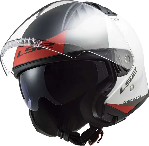 Изображение товара Мотошлем LS2 OF600 Copter II Urbane (XS, Matt White Red)