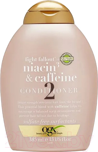 Изображение товара Кондиционер для волос OGX Против выпадения волос с ниацином и кофеином (385мл)