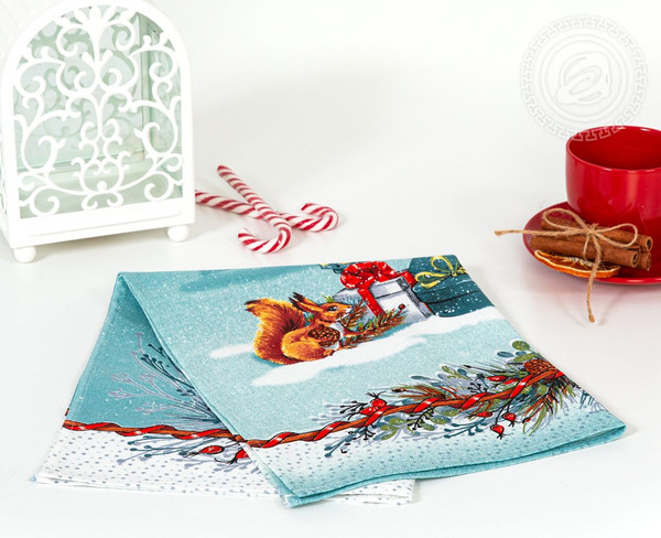 Изображение товара Набор полотенец АртПостель Огонек из рогожки 45x60