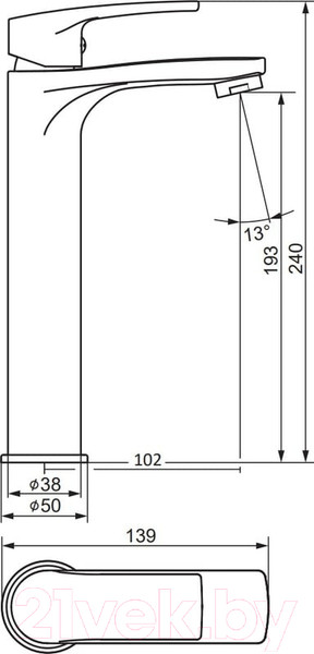 Изображение товара Смеситель Damixa Eclipse 480250000