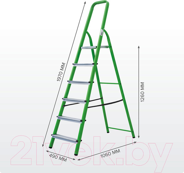 Изображение товара Лестница-стремянка Новая Высота NV 1130 / 1130106-021 (зеленый)