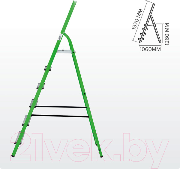 Изображение товара Лестница-стремянка Новая Высота NV 1130 / 1130106-021 (зеленый)