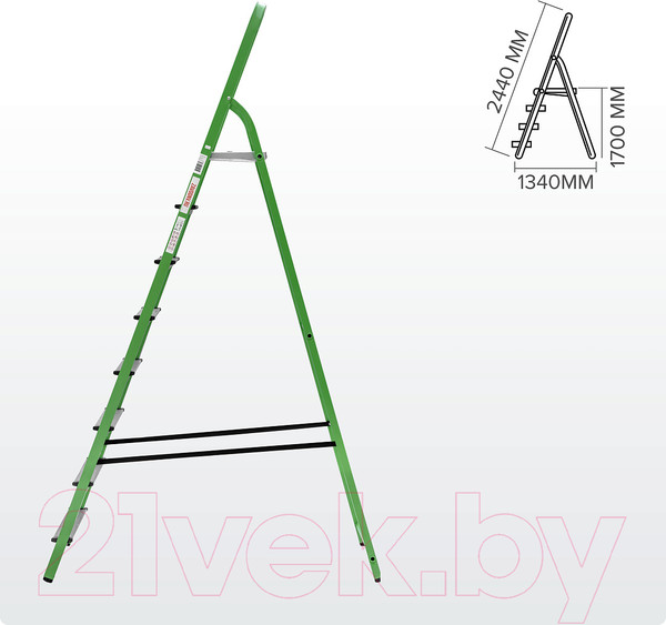 Изображение товара Лестница-стремянка Новая Высота NV 1130 / 1130108-021 (зеленый)