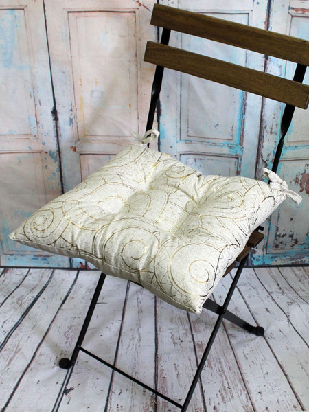 Изображение товара Подушка на стул MATEX Luxury Line. Волны / 44-123 (серый)