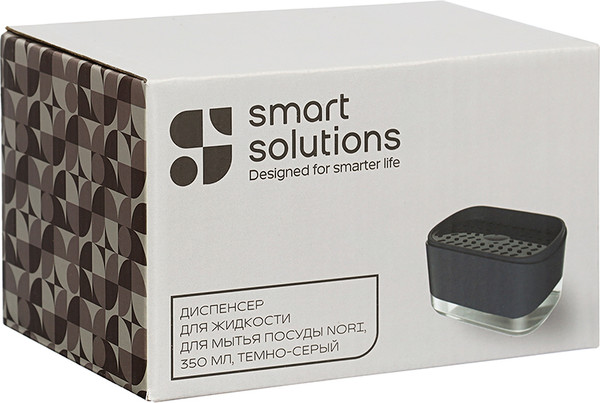 Изображение товара Дозатор моющего средства с подставкой для губки Smart Solutions Nori SS0000225 (темно-серый)