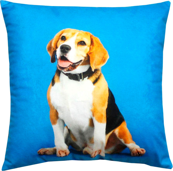 Изображение товара Подушка декоративная MATEX Fantasy Animals. Бигль / 58-755 (белый/коричневый/синий)