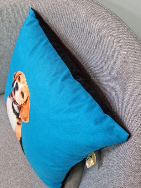 Изображение товара Подушка декоративная MATEX Fantasy Animals. Бигль / 58-755 (белый/коричневый/синий)