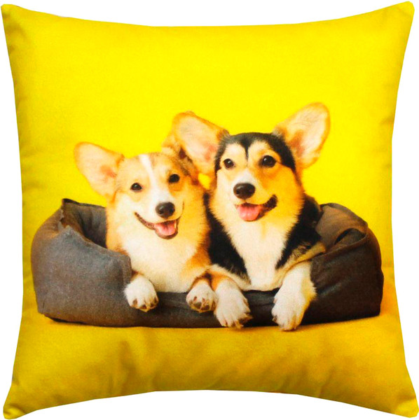 Изображение товара Подушка декоративная MATEX Fantasy Animals. Корги / 58-786 (желтый/коричневый)