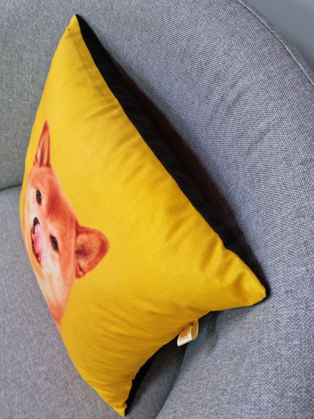 Изображение товара Подушка декоративная MATEX Fantasy Animals. Сиба / 58-847 (желтый/оранжевый)