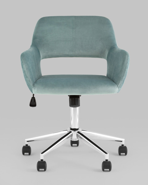 Изображение товара Кресло офисное Stool Group Ross / ROSS CHROME VELVET Olive 61 (велюр серо-зеленый)