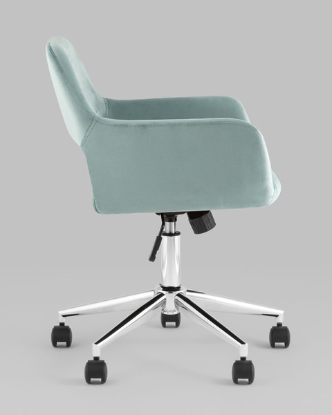 Изображение товара Кресло офисное Stool Group Ross / ROSS CHROME VELVET Olive 61 (велюр серо-зеленый)