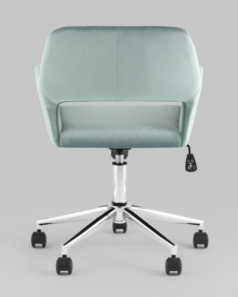 Изображение товара Кресло офисное Stool Group Ross / ROSS CHROME VELVET Olive 61 (велюр серо-зеленый)