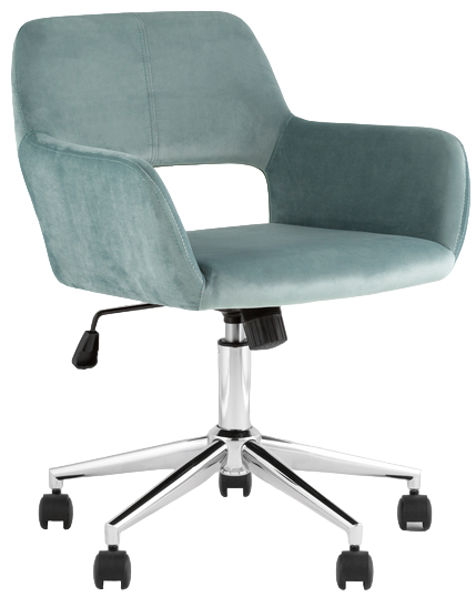 Изображение товара Кресло офисное Stool Group Ross / ROSS CHROME VELVET Olive 61 (велюр серо-зеленый)