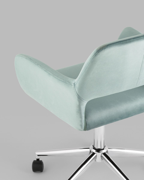 Изображение товара Кресло офисное Stool Group Ross / ROSS CHROME VELVET Olive 61 (велюр серо-зеленый)
