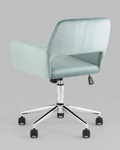 Изображение товара Кресло офисное Stool Group Ross / ROSS CHROME VELVET Olive 61 (велюр серо-зеленый)