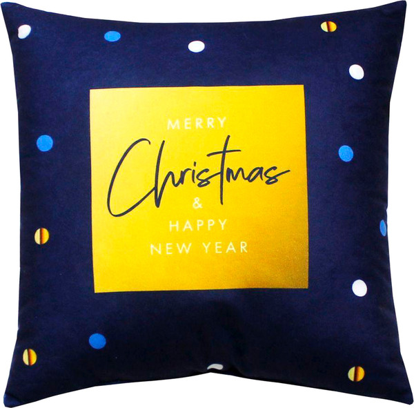 Изображение товара Подушка декоративная MATEX Winter. Открытка 1 / 58-427 (темно-синий/коричневый)