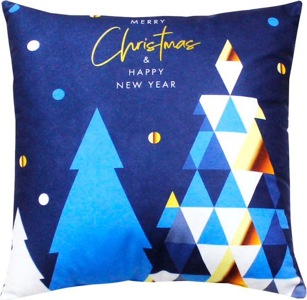 Изображение товара Подушка декоративная MATEX Winter. Открытка 2 / 58-434 (темно-синий/белый)