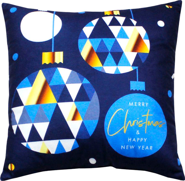 Изображение товара Подушка декоративная MATEX Winter. Открытка 3 / 58-441 (темно-синий/синий)