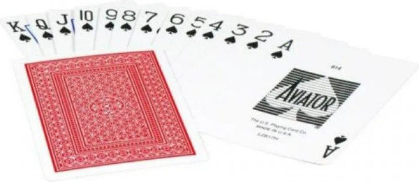 Изображение товара Игральные карты U.S. Games Systems Aviator Jumbo Index / 1000876-r (красный)