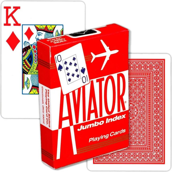 Изображение товара Игральные карты U.S. Games Systems Aviator Jumbo Index / 1000876-r (красный)