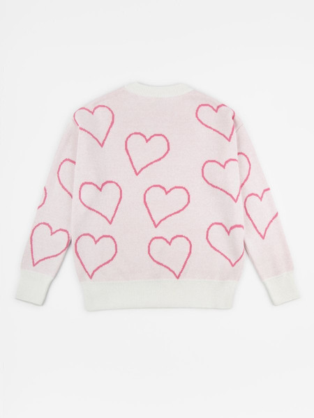 Изображение товара Свитер детский Amarobaby Heart / AB-OD24-H26/33-122 (молочный, р.122)