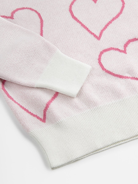 Изображение товара Свитер детский Amarobaby Heart / AB-OD24-H26/33-128 (молочный, р.128)