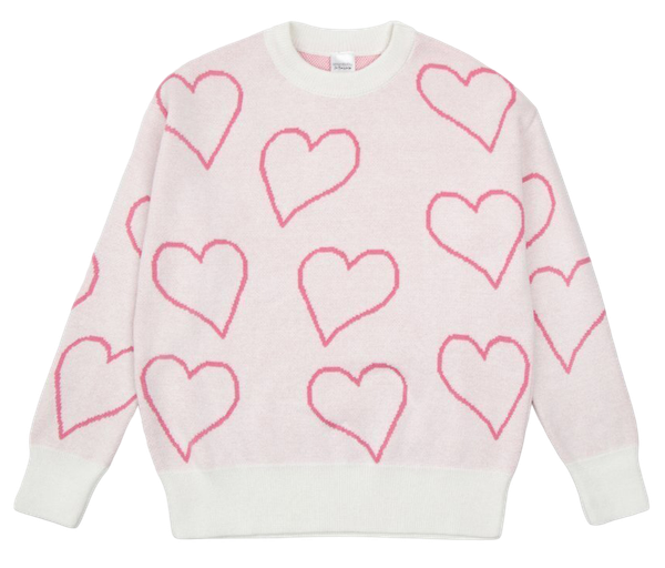 Изображение товара Свитер детский Amarobaby Heart / AB-OD24-H26/33-128 (молочный, р.128)