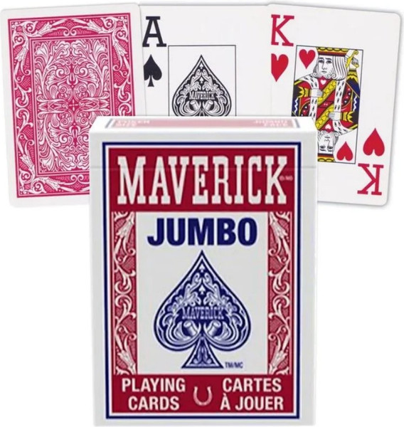 Изображение товара Игральные карты U.S. Games Systems Maverick Jumbo / 130011911-r (красный)