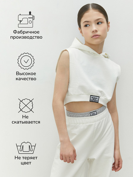 Изображение товара Топ детский Amarobaby Nood / AB-OD24-N2701/00-146 (белый, р.146)