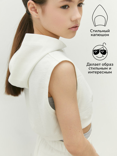 Изображение товара Топ детский Amarobaby Nood / AB-OD24-N2701/00-146 (белый, р.146)