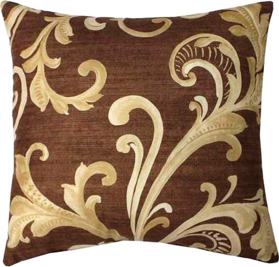 Изображение товара Подушка декоративная MATEX Concept Line. Вензель на коричневом / 28-574 (бежевый/коричневый)