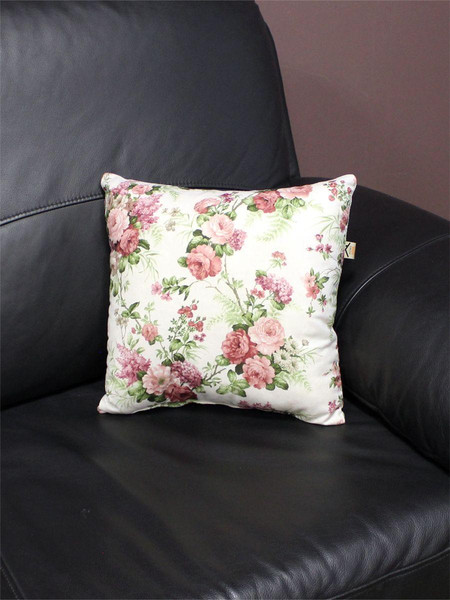 Изображение товара Подушка декоративная MATEX Concept Line. Сирень и розы / 34-520 (сиреневый/зеленый/бордовый)