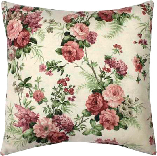 Изображение товара Подушка декоративная MATEX Concept Line. Сирень и розы / 34-520 (сиреневый/зеленый/бордовый)