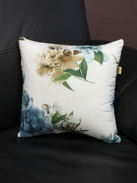 Изображение товара Подушка декоративная MATEX Concept Line. Бирюзовые пионы / 33-769 (бирюзовый/белый)