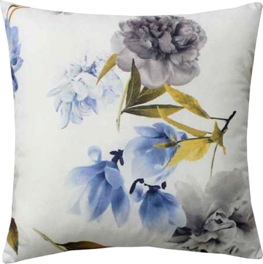 Изображение товара Подушка декоративная MATEX Concept Line. Серые пионы / 33-776 (белый/серый/синий)